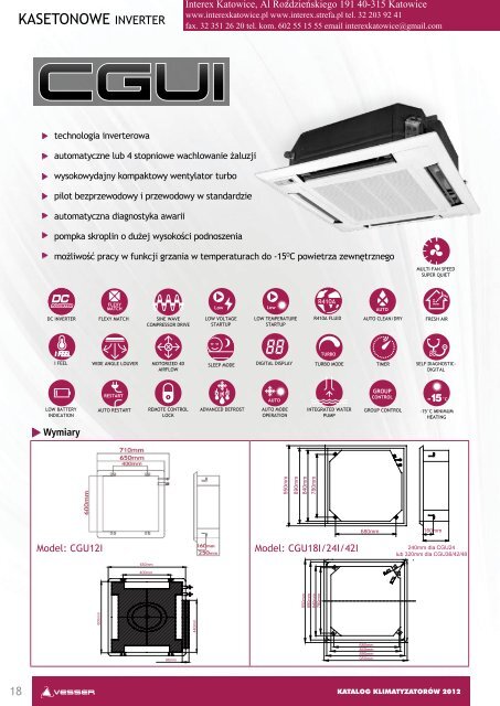 Klimatyzacja VESSER - Katalog - Interex Katowice