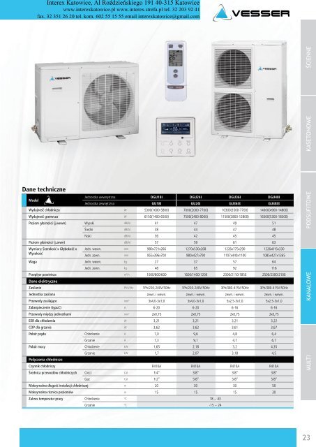 Klimatyzacja VESSER - Katalog - Interex Katowice