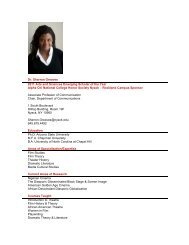 Dr. Sharron Greaves 2011 Arts and Sciences ... - Nyack College