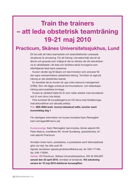 Medlemsblad 2 2010 - SFOG