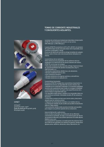 tomas de corriente industriales y envolventes aislantes. - Dielectro ...