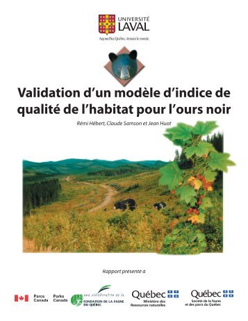 Validation d'un modÃ¨le d'indice de qualitÃ© de l'habitat pour l'ours noir