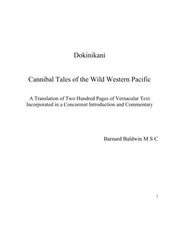 Dokinikani Cannibal Tales of the Wild Western ... - Trobriand Islands