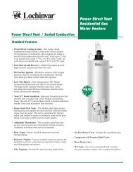 Power Direct Vent Residential Gas Water Heaters - Lochinvar