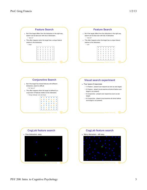 Introduction to Cognitive Psychology - Department of Psychological ...