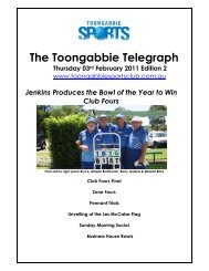 The Toongabbie Telegraph - Toongabbie Sports & Bowling Club