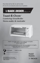 Toast-R-Ovenâ¢ - Applica Use and Care Manuals