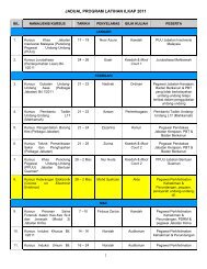 cadangan jadual program latihan ilkap 2009 - Institut Latihan ...