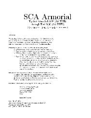 SCA Armorial - West Kingdom College of Heralds