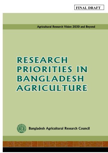 Research Priority in Bangladesh Agriculture