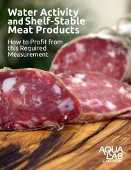 Water Activity and Shelf-Stable Meat Products - AquaLab