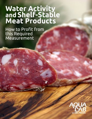Water Activity and Shelf-Stable Meat Products - AquaLab