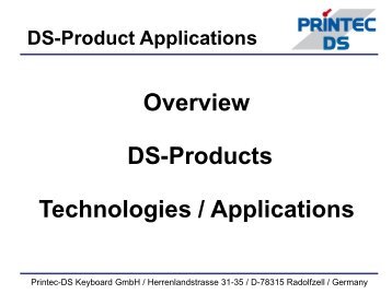 DS-Product Applications - Wagner GmbH