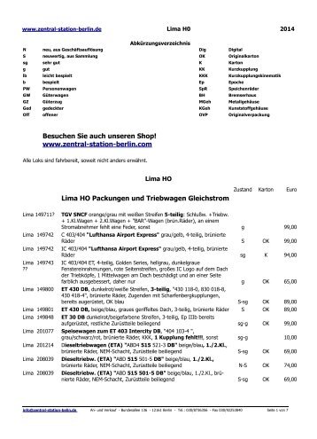 Lima H0 - Zentral-Station-Berlin