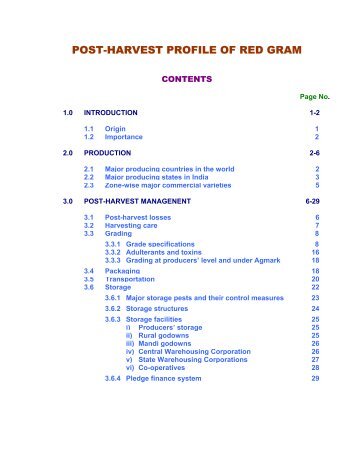 Post-harvest profile of red gram - Agmarknet