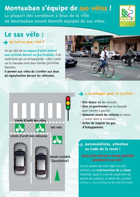 Le sas vÃ©lo : MONTAUBAN S'ÃQUIPE DE SAS ... - Montauban.com