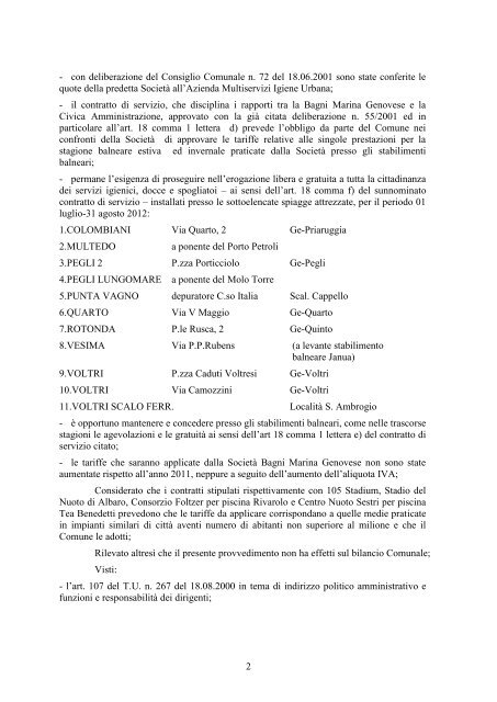 Gestione Delibere - Comune di Genova