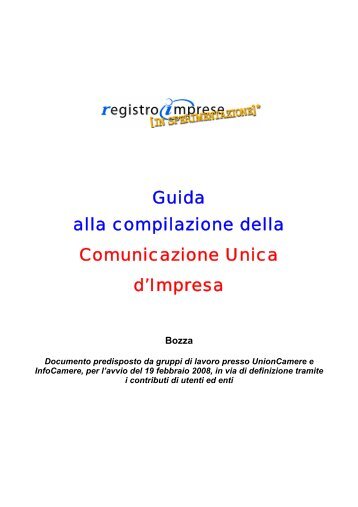 Guida alla Compilazione della Comunicazione Unica