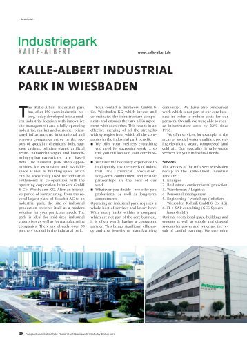 Kalle-albert IndustrIal ParK In WIesbaden - Industriepark Kalle ...