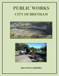 PUBLIC WORKS DIVISION - City of Brenham