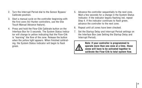 Flow-Clik Owner's Manual - Hunter Industries