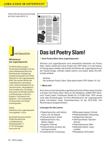 TIPP 2/2005, Seiten 12-13 , Das ist Poetry Slam! - Iundervisning