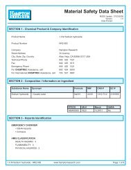 MSDS for HR2-583 - Hampton Research