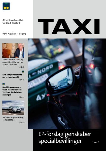 EP-forslag genskaber specialbevillinger - Dansk Taxi Råd