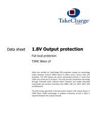 Datasheet - TSMC 90nmLP 1.8V Output protection Full local ... - Sofics