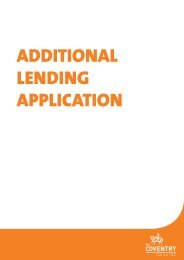 ADDITIONAL LENDING APPLICATION - Coventry Building Society