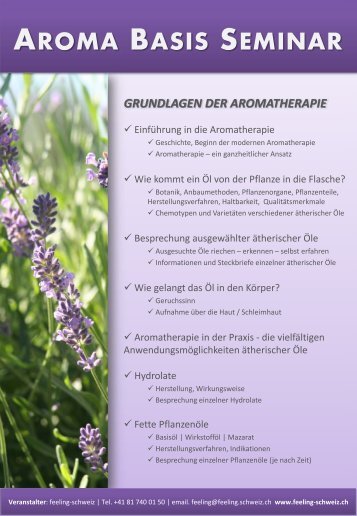 aroma basis seminar grundlagen der ... - Feeling Schweiz