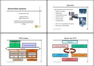 Sensor/Aktor Systeme Ãbersicht SPS Aufbau Zyklus der CPU - VoWi