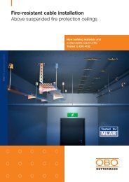Fire-resistant cable installation - Above ... - OBO Bettermann