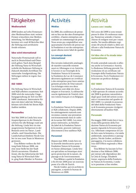 Nature&Economie - Natur & Wirtschaft