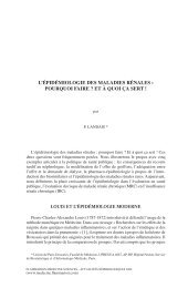 L'épidémiologie des maladies rénales - Société de néphrologie