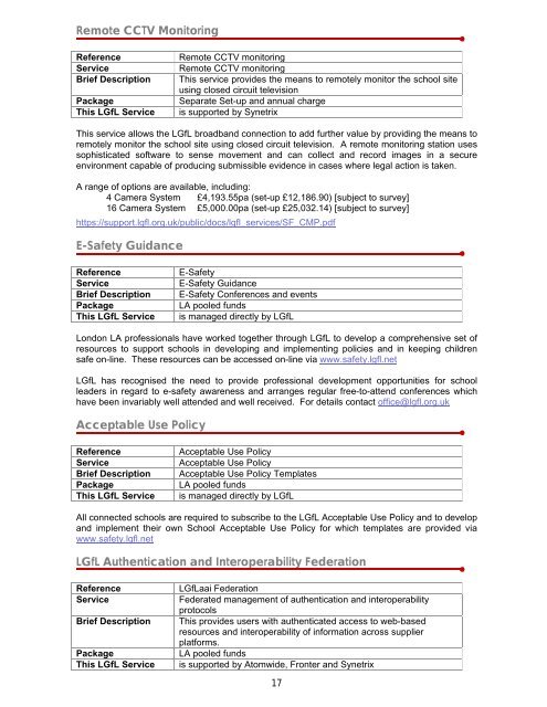 London Grid for Learning - To Parent Directory - LGfL