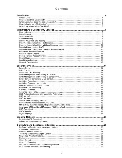 London Grid for Learning - To Parent Directory - LGfL