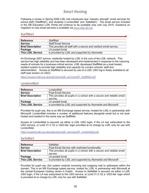 London Grid for Learning - To Parent Directory - LGfL