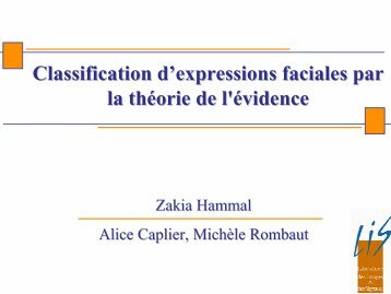 Classification d'expressions faciales par la théorie de l'évidence