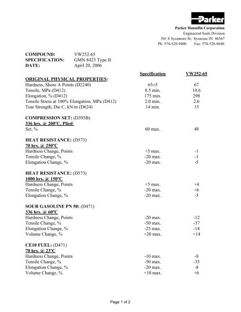 VW252-65 ABC Auto Test Report to GMN8423 Type II ... - Darcoid