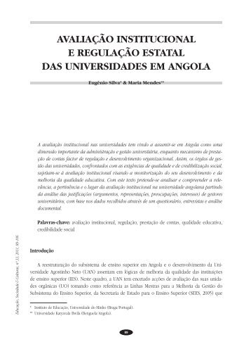 Avaliação institucional e regulação estatal das universidades em