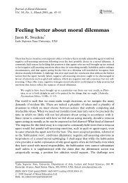 Feeling better about moral dilemmas - Lake Superior State University