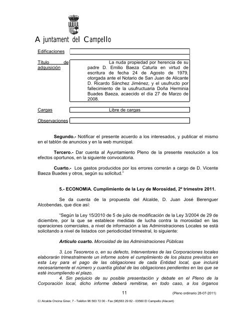 Pleno ACTA 15-2011P.pdf - Ayuntamiento de El Campello