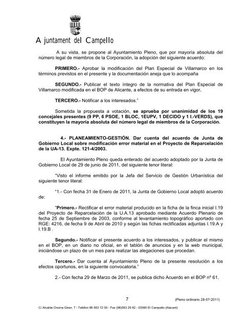 Pleno ACTA 15-2011P.pdf - Ayuntamiento de El Campello