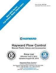 Valves - Hayward Flow Control