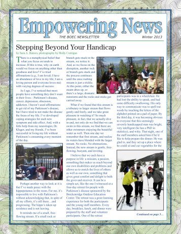 Winter 2013 Newsletter - Breckenridge Outdoor Education Center