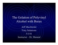 The Gelation of Polyvinyl Alcohol with Borax