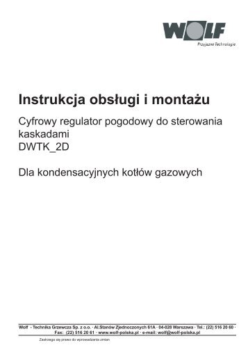 Instrukcja obsługi i montażu - Wolf