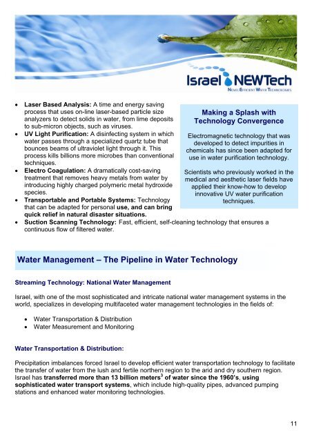 Novel Efficient Water Technologies