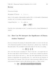 Dimensional Analysis - Similitude